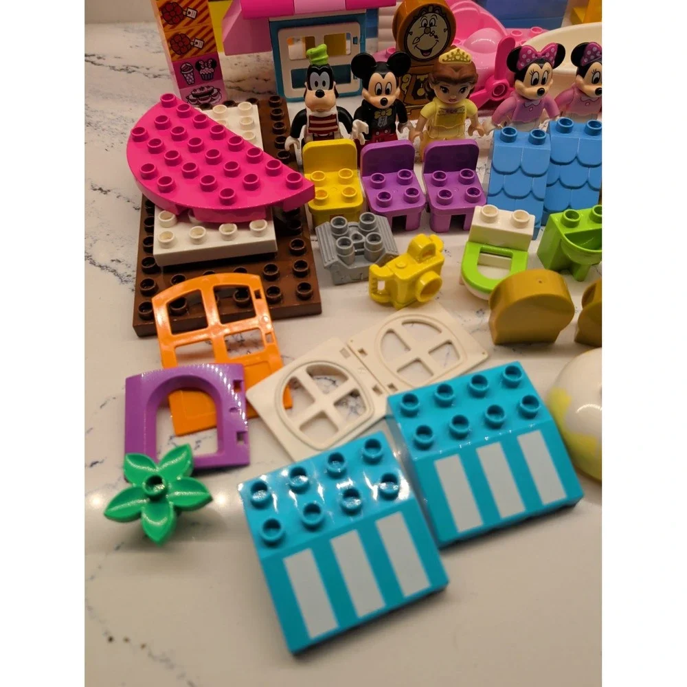Lego DUPLO Mickey Minnie Birthday Beach House Belle Tea Party Lot NOT COMPLETE